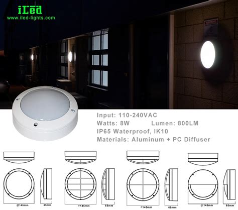 Round 145mm 8W LED Hublot Light 